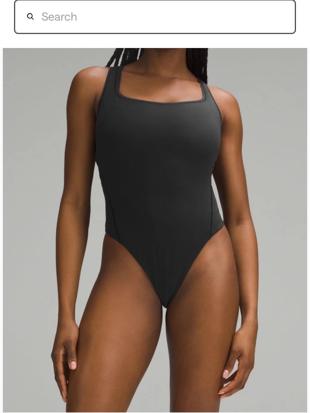 LULULEMON Wundermost Ultra-Soft Nulu Square-Neck Sleeveless Bodysuit - Picture 2 of 5